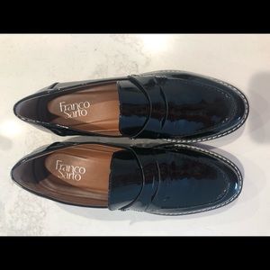 Black Patent leather Franco Sarto loafer, size 9